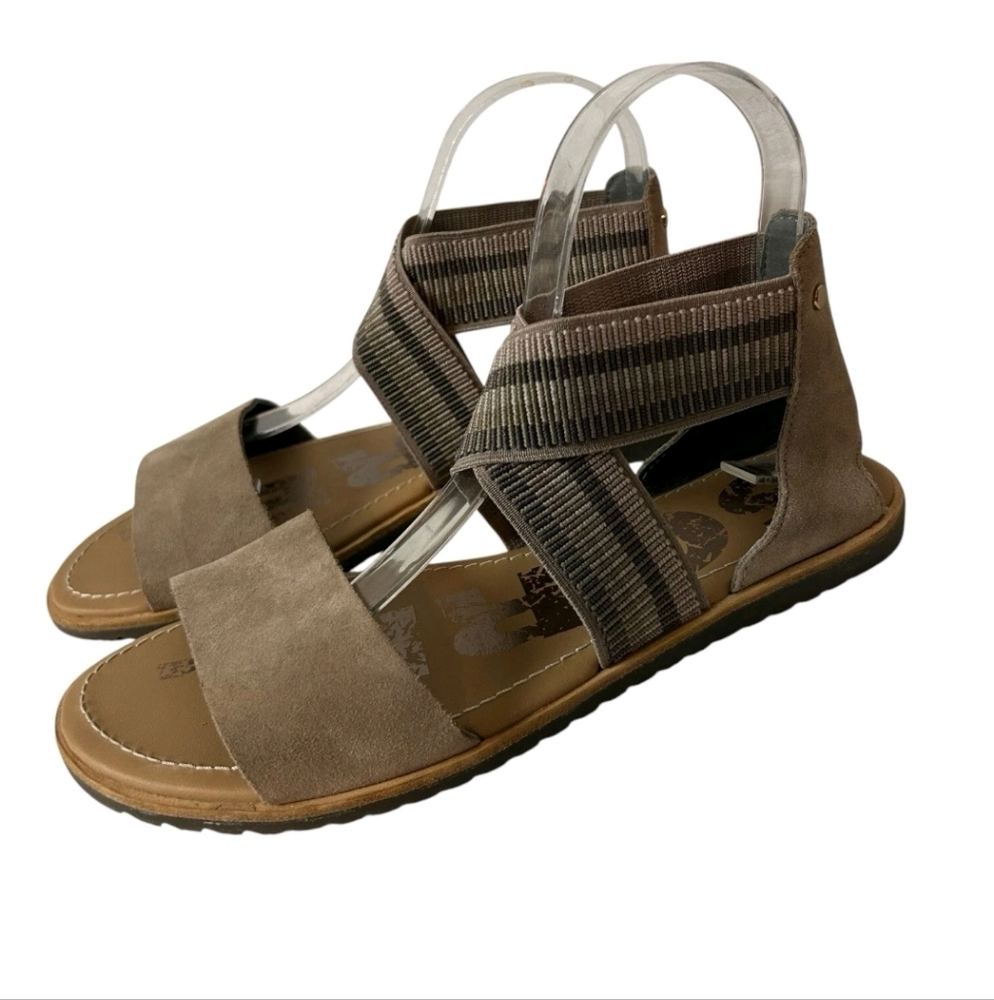 Sorel Ella ll Womens Slip On Sandal Suede Shoes Size 11 - Picture 2 of 10